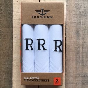 NWT Dockers monogrammed handkerchiefs - 3 piece